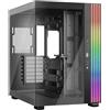 be quiet! Light Base 600 DX Black PC Case, vista panoramica mozzafiato, show case, design Dual Chamber, striscia LED ARGB massiccia, invertita e utilizzabile orizzontalmente, design Backside Connector