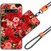 JEZSTHAI Cover Compatibile con Samsung Galaxy S10 5G,Cellulare Girocollo Custodia con Cordino Laccio Tracolla Regolabile,Antiurto AntiGraffio Protettiva Silicone TPU Motivi Bumper Case,A03