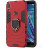TingYR Cover per ASUS Zenfone Max PRO (M1), Supporto Anello Rotante a 360 Gradi, Cover Telefono Antiurto in TPU/PC, Custodia per ASUS Zenfone Max PRO (M1).(Rosso)