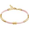 VIORET Bracciale da donna - Regali originali per donne, Regali per donne, Regali di compleanno per donne, Regali originali (15,5 cm, 16,5 cm e 17,5 cm. Palline da 6 mm) (Rosa, Placcato in oro)