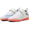 PUMA Future 8 Play V It Jr, Scarpe da Calcio, Bianco Nero Rosso Brillante, 33 EU