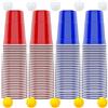 AOLUXLM Bicchieri di Plastica Riutilizzabili, 100 pezzi, 473 ml, Classic, Rosso e Blu, per Feste, Compleanni, Matrimoni, Campeggio e Riunioni