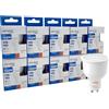 FactorLED Lampadina LED GU10, 10W, confezione da 10 pezzi, 1200lm, 220V, lampada Dicroica, angolo di apertura 110° (6000K)