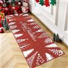 Yeeffia Tappeto antiscivolo per soggiorno, sala da pranzo, camera da letto, cucina, corridoio, ufficio, moderno, decorativo, rosso, 60 x 180 cm