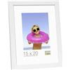 Deknudt Frames S44CF1-15.0X20.0 - Portafoto Basic in Legno e MDF, 15 x 20 cm, Colore: Bianco