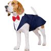 Kuoser Abito Smoking per Cani, Set Vestito Bandana Collare Cani per Matrimoni Cani Smoking Elegante con Papillon, Formale Vestito Cani Partito, Rimovibile Cravatta Cane e Vestito
