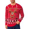 Leversic Maglione Natalizio Uomo Maglioni Natali Ugly Sweater Invernale Pullover in Maglieria Manica Lunga Felpa Natalizia 58-Blu L