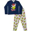 United Labels Pigiama Grinch per Ragazze e Ragazzi, Grigio Blu, 110-116, Pigiama Lungo per Bambini, Pigiama Invernale di Natale