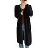 Generic Cardigan da Donna in Misto Lana E Cashmere Lavorato A Maglia con Colletto A V Cardigan Super Lungo con Tasche E Bordi Senza Bottoni