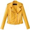 Nidddiv Giacche in pelle da donna UK con risvolto in pelle PU giacche corte stile motociclista punk cappotti da donna a maniche lunghe con cerniera alla moda maglioni leggeri casual sportivi