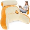 Jokapy Cuscino da lettura, comodo lettura, schienale, cuscino lombare con bracciolo, cuscino rimovibile per leggere e rilassarsi (pane, emulsione (M))