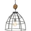 Qazqa arthur - LED Dimmerabile Lampada a sospensione dimmer incluso Industriale - 1 luce - Ø 47 cm - Grigio scuro - Industriale - Soggiorno I Camera da letto I Sala da Pranzo I Cucina