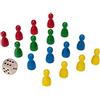 GICO Cono da gioco 16 pezzi in legno coni di calma, 24 x 12 mm e 1 cubo di legno con occhi 16 mm -2136