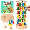 Mystooy Gioco Montessori Gioco da tavolo in Legno, 48 Pilastri in Legno, Gioco di DisMatematica Giocattoli Educativi 3 4 5 6 Anni, Educativo e familiare Gioco da tavolo per Ragazzi e Ragazze 4 5 6 7 Anni