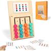 HOTUT Gioco di Abbinamento delle Forme, Geometric Shape Matching Puzzles, Puzzle per Bambini Forma Geometrica Tavola di Abbinamento Rapido, Shape Matching Game Color Sensory Toy, Montessori Busy Board
