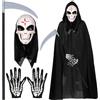 Mecctuck Costume Halloween, Costume Ghostface, Mantello con Cappuccio, Costume Scream, Scream Costume, Costumi Halloween, Ghostface Costume Scream Medievale per Halloween, Cosplay, Bambini, Feste, Carnevale