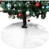 YXHZVON Gonna per albero di Natale, 90 cm, in peluche, colore bianco, decorazione per feste di Natale, decorazione