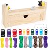 LDERFIV Paracord Jig Creatore di Braccialetti Strumento Telaio per Braccialetti Regolabile Paracord Kit Braccialetto Maker in Legno Fabbricante di Braccialetti con Paracord per Intrecciare Braccialetti