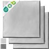 Miqio® Strofinacci di design in cotone con elegante cucitura decorativa, asciugamani, asciugamani asciutti, 100% cotone biologico (70 x 45 cm), set da 3 pezzi, certificati GOTS, BCI e Ökotex, grigio