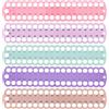 GORGECRAFT 5pz 5 Colori Organizer per Filo da Ricamo in Plastica Porta Filo per Punto Croce Strumento di Archiviazione per Schede 37 Posizioni Fori Piastra per Cucito Filo di Cotone Mestiere Cucito
