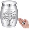 CREATCABIN Mini Urna Crematoria Albero della Vita Piccole Urne Ricordo Portacenere Amore Uccello Lega Condivisione Urna Funebre Kit Memoriali Contenitore in Miniatura Decorativa per Animali 4x3cm