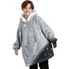 Giggling Getup Felpa con Coperta Indossabile che Brilla al Buio per Ragazze e Ragazzi - Felpa Oversize in Flanella e Sherpa Fleece con Tasca e Maniche, Regali di Compleanno per Bambini, Stella