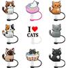 Mrltau 9 pezzi carino gatto Stanley Cup copertura cannuccia, Stanley Cup Accessori per cannuccia, Stanley Cup Accessories, Stanley Quencher Accessori, Stanley Cup protezione antigoccia