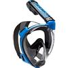 Cressi Duke, Maschera Integrale Grande Visione Snorkeling con Tubo Dry Unisex Adulto, Blu (Clear/Blue), M/L