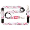 Max & Molly Urban Pets Max & Molly - Guinzaglio multifunzione per cani, 2 m, con 2 moschettoni, Cherry Bloom/M, con tracolla imbottita, sicura e flessibile, comfort per il tuo fedele compagno