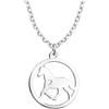 Sofia Milani - Collana da Donna in Argento 925 - Ciondolo a Cavallo a Cerchio - N0702