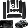 GAFAT 2018-2021 Renaul-t/Dacia Duster Tappetini Antiscivolo, Tappetini in Gomma per Console Centrale, Portabicchieri, Custodie, Tappetini per le Cuciture della Porta [Non per 2022] (Nero)