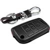 M.JVisun Vera Pelle Custodie per Chiavi Auto Per Volkswagen Atlas e-Golf Golf Jetta Lamando Polo Per Tiguan Per Touran L Cover Chiave Protettiva Portachiavi - Pelle - Nero