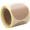 MD Labels Etichette adesivi kraft rotondi marroni naturali lisci 47 mm 100 pezzi - etichette a punti - etichette adesive autoadesive - etichette regalo