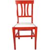 Sedam Srl Sedia Arte Povera, qualità Top, Varie sedute e colorazioni (Rosso, Imbottita Beige)