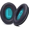 WC Wicked Cushions Cuscinetti auricolari di ricambio migliorati per cuffie Bose - Compatibili con QC15 / QC25 / QC35 e 35 ii / QC2 / AE2 / AE2i / AE2W / Soundlink - Pelle più morbida | Black