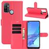 Fertuo Cover per Oppo A53 2020 / A53s, Custodia Portafoglio Cover a Libro in Pelle Flip Case con Silicone Bumper, Fibbia Magnetica, Porta Carte, Kickstand, per Oppo A53 / A53s Smartphone, Rosso