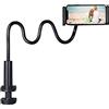 Moxamo Supporto Cellulare, Porta Cellulare da Tavolo Regolabile Braccio Lungo Flessibile, Collo Oca Supporto Universale Bracci Lunghi Cavalletto per tutti gli smartphone da 4,5 a 7 pollici Smartphone (Nero)