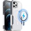 MOBESV Cover Magnetica per iPhone 12 PRO Max 6,7 Pollici, Custodia Compatibile con MagSafe, Cover Antiscivolo Opaca e Satinata, Bianco