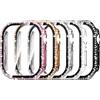 Simpeak 5 Pezzi Cover Compatibile con Apple Watch Series 11/10 42mm Vetro Temperato Pellicola Protettiva Con diamanti scintillanti,PC Rigido Case Custodia Protettiva Compatibile con Apple Watch 42mm