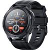 TRAPERGGIO Smartwatch da uomo con chiamata Bluetooth, Orologio intelligente con monitor della frequenza cardiaca e del sonno SpO2, display AMOLED da 1,43 IP68 per iOS Android Regalo (Nero)