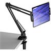 Bewahly Supporto Cellulare a Collo di Cigno, Supporto Tablet da Letto, Braccio Lungo Regolabile e Flessibile Supporto Telefono, Porta Telefono per iPhone, iPad, Samsung, Altri Smartphone - Nero