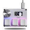 BTXETUEL SayoDevice OSU O3C Interruttori lineari magnetici a scatto rapido con manopola e display, Copia incolla, Shotcut, Mini tastiera macro Hotswap