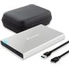 FANTEC ALU-25B31 Case per Dischi Rigidi Esterni SATA da 2,5 o SSD, USB 3.1 ed UASP, fino a 10 Gbit/s, Raffreddamento passivo, in Alluminio, Argento