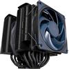 Cooler Master MasterAir MA824 Stealth CPU Air Cooler - Doppio dissipatore, ventole Push-Pull Mobius 135 120, 8 tubi calore compositi superconduttivi, spazio RAM completo - Compatibile Intel e AMD