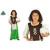 GUIRMA | Costume di Locandiera Bambini (5-6 anni) - Vestito, Grembiule e Fazzoletto - Costumi di Natale e Capodanno per Feste in Maschera - Ideale per Bambine - Verde