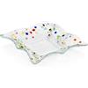 Sospiri Venezia - Svuotatasche Vetro Murano Decorato a Mano Soprammobile Casa- Idea Regalo Cerimonia Bomboniera con Scatola Elegante (18,5x18,5 cm, Quadrato)