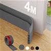MARICATO 4 Pezzi Paraspifferi Porta Blindata, Paraspifferi Sottoporta Blindata, Paraspifferi Porta Ingresso Ideale anche per Protezione da Suoni, Freddo, Antipolvere e Anti Bug (400 x 5 cm Grigio)