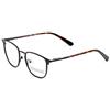 CAROLINE B.K. Montatura per occhiali non graduati con lenti trasparenti senza prescrizione medica. Lente piccola dimensione (42-48 mm), nero/bianco, S