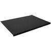 Eglooh - Urania - Sottomano Scrivania Ufficio in Cuoio Nero cm 90x60 - Struttura in Acciaio con Profilo a L, Raffinate Cuciture Artigianali e Fondo Antiscivolo - Made in Italy
