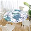 FANSU Tovaglia Rotonda Antimacchia Impermeabile con Bordo Elastico Adatto, Copertura Poliestere Moderna Lavabile Copritavolo per la Decorazione della Casa Cucina (Tintura per Cravatta,Diametro 200cm)